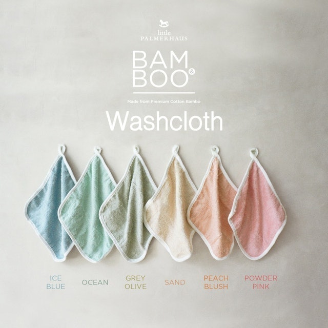 Palmerhaus Little Palmerhaus Bam & Boo Bamboo Washcloth Set Of 4