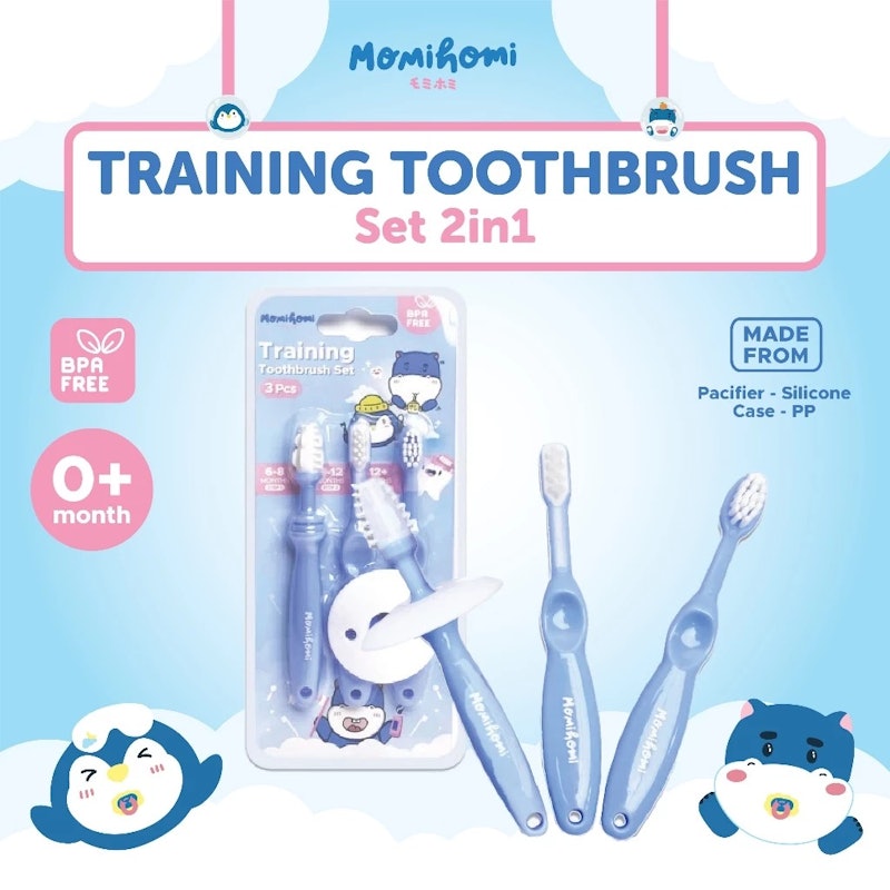 Momi Homi Training Toothbrush Set 2in1 4
