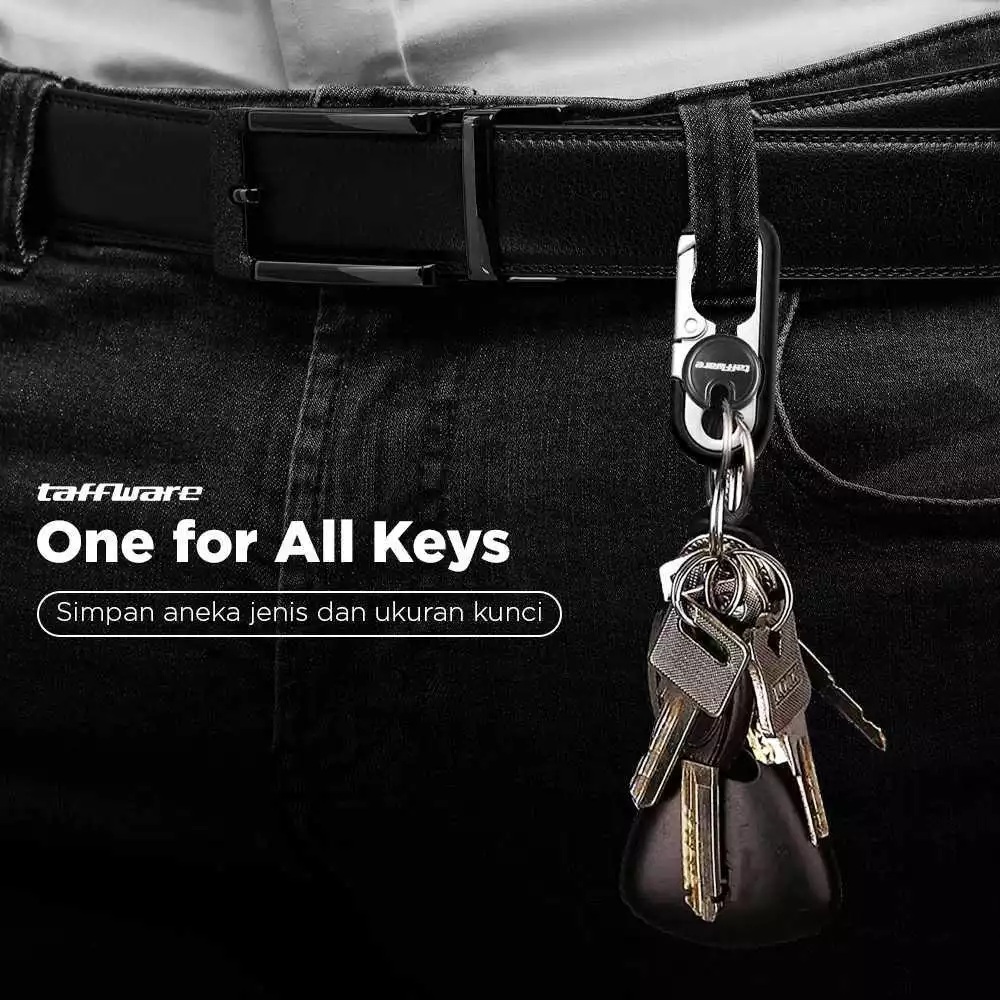 Jakarta Digital Nusantara Taffware Gantungan Kunci Mobil Metal Keychain Clip A3746