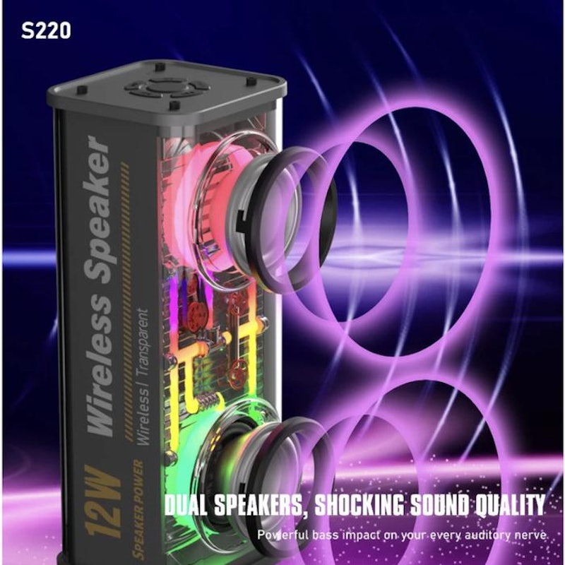 Lenyes Speaker Bluetooth Transparan 2