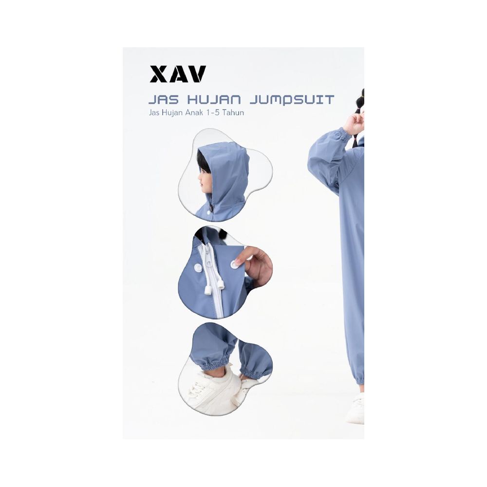  XAV Jas Hujan Anak Jumpsuit
