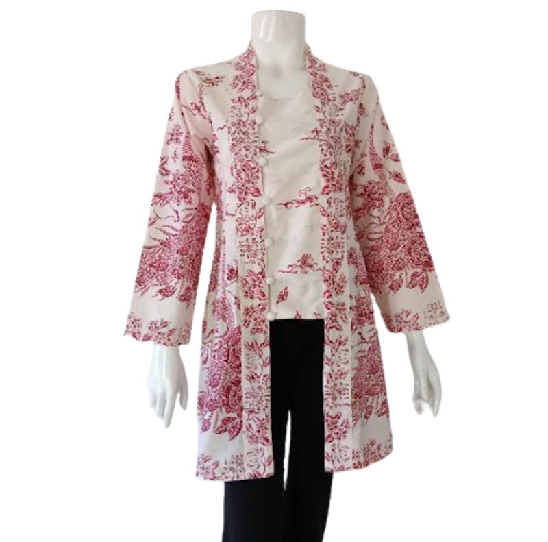 Batik Adriella Solo Kebaya Katun Merak Putih 4