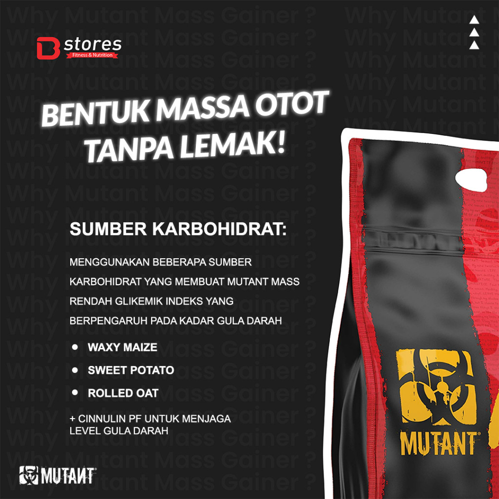 Fit Foods Mutant Mass Gainer Strawberry Banana