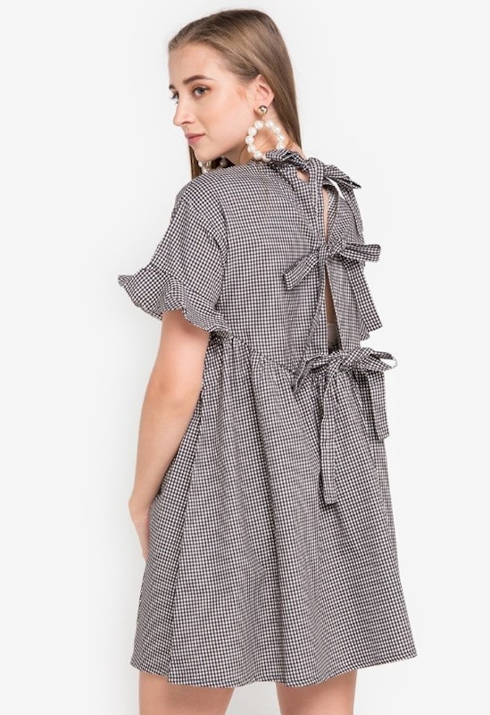 Short Sleeve Woven Dress 2