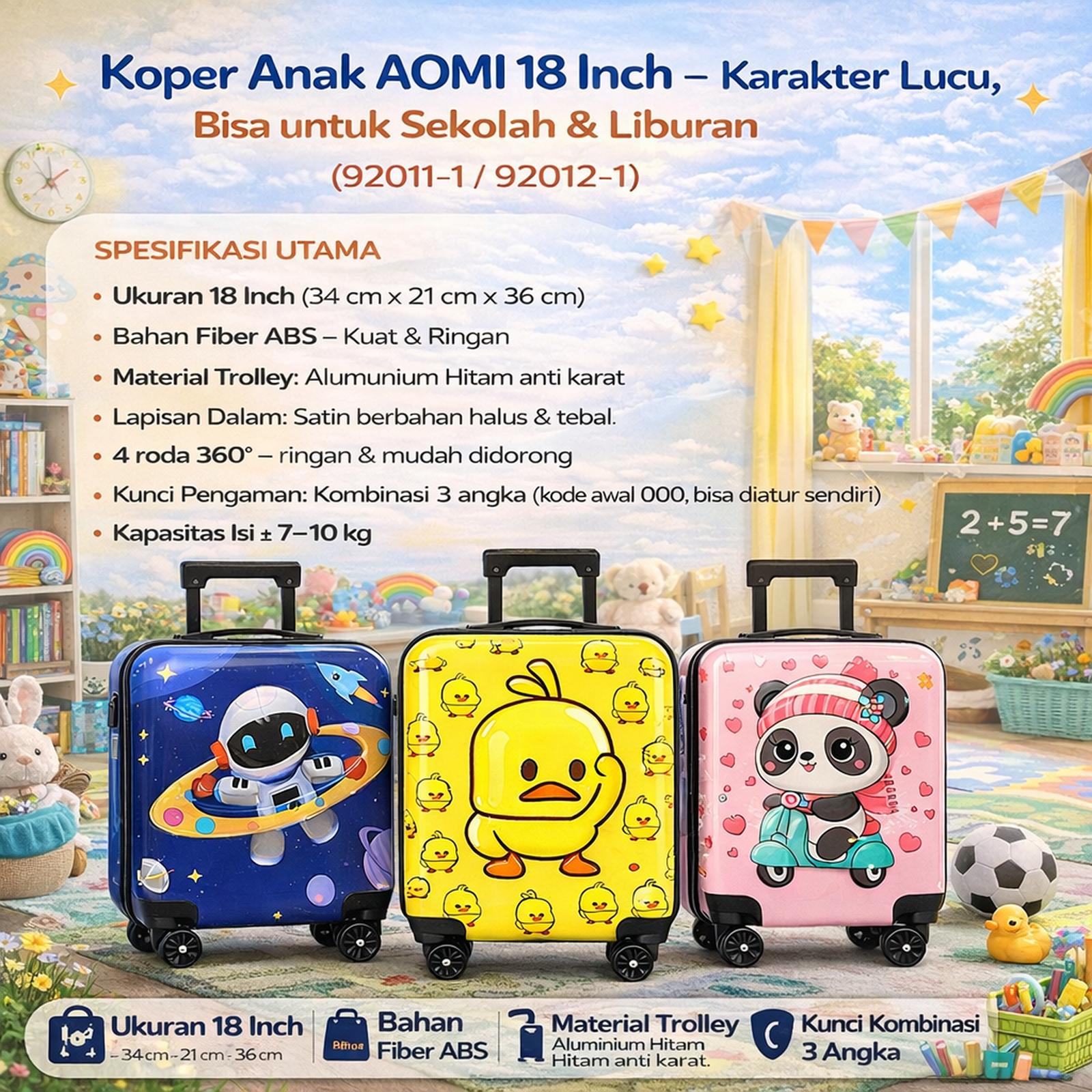  AOMI Koper Anak Karakter 18 inch