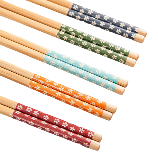 Sumpit Kayu Bambu Cherry Blossom 2