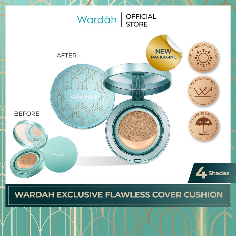 Paragon Technology and Innovation Wardah Exclusive Flawless Cover Cushion 03 Sandy Beige