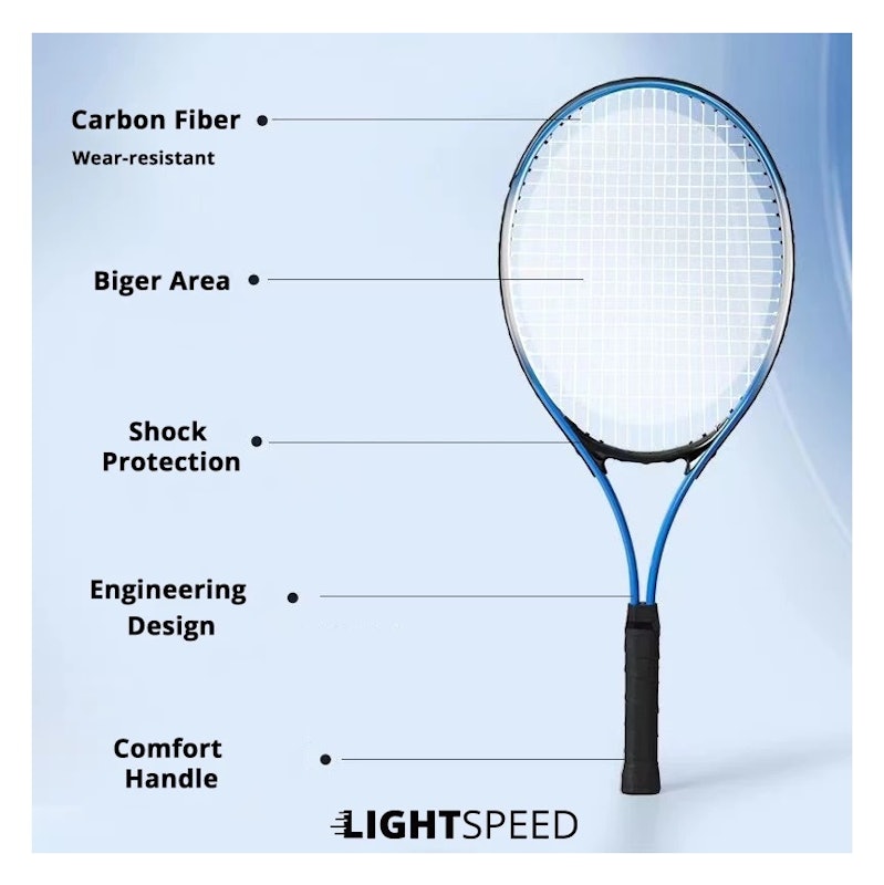 Lightspeed Carbon Fiber Tennis Racket 4