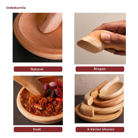 Indokurnia Maju Perkasa Indokurnia Cobek Kayu Kecil Premium