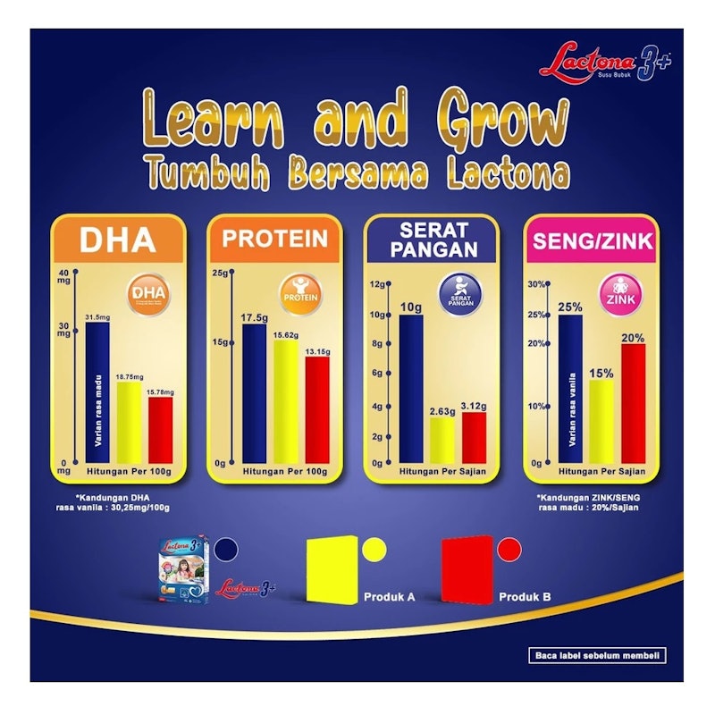 Lactona 3+ Susu Bubuk Rasa Vanila 3