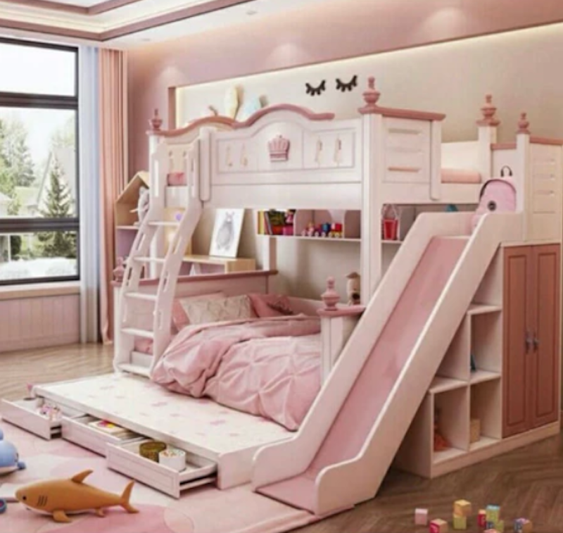 Tempat Tidur Tingkat Perosotan 3