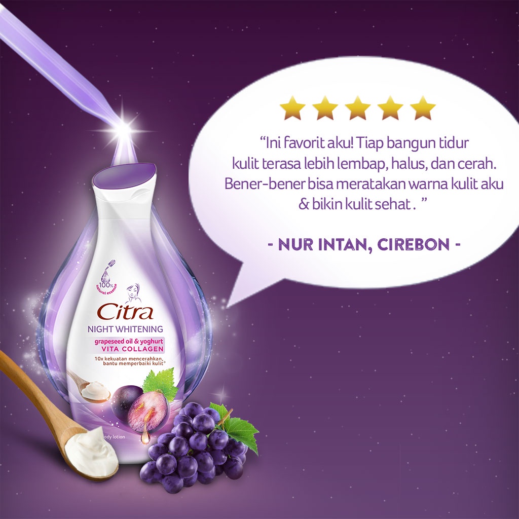Unilever Citra Night Whitening Hand & Body Lotion