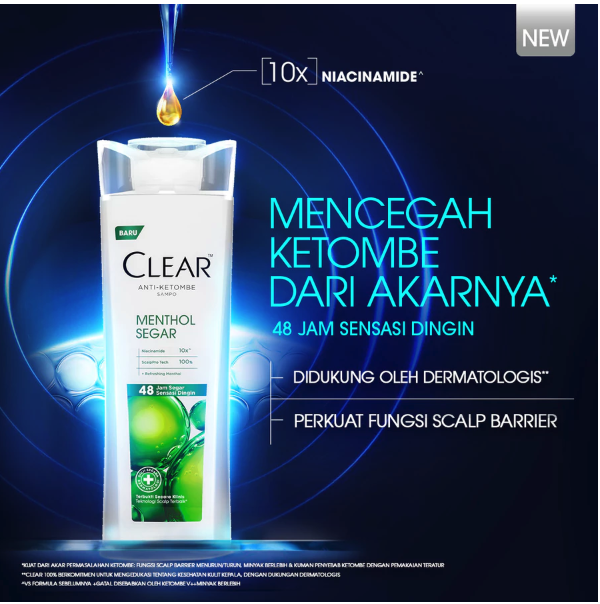 Unilever Indonesia CLEAR  Anti Ketombe Sampo Menthol Segar 
