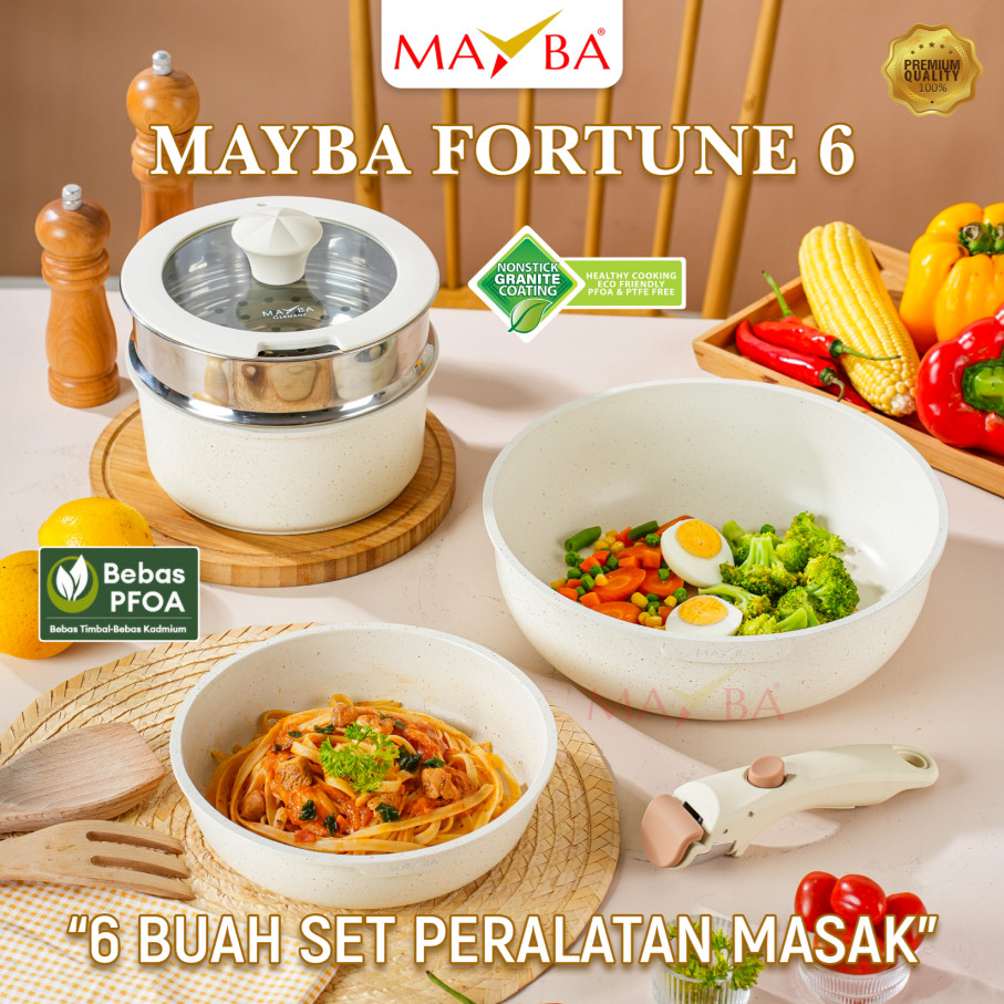 Mayba Fortune 6 Pcs Detachable Granite Pan 3