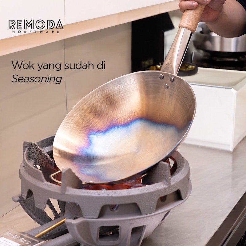 Calypso Onomane Wok Stainless Steel Gagang Kuping 34 cm 6