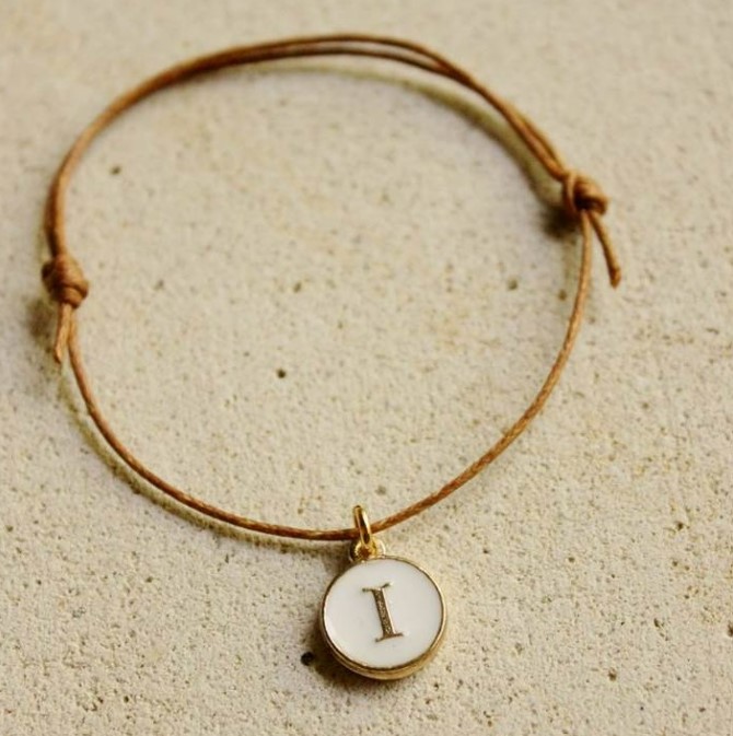 Nats Living Gelang Tali Waterproof 1 Huruf Inisial A-Z