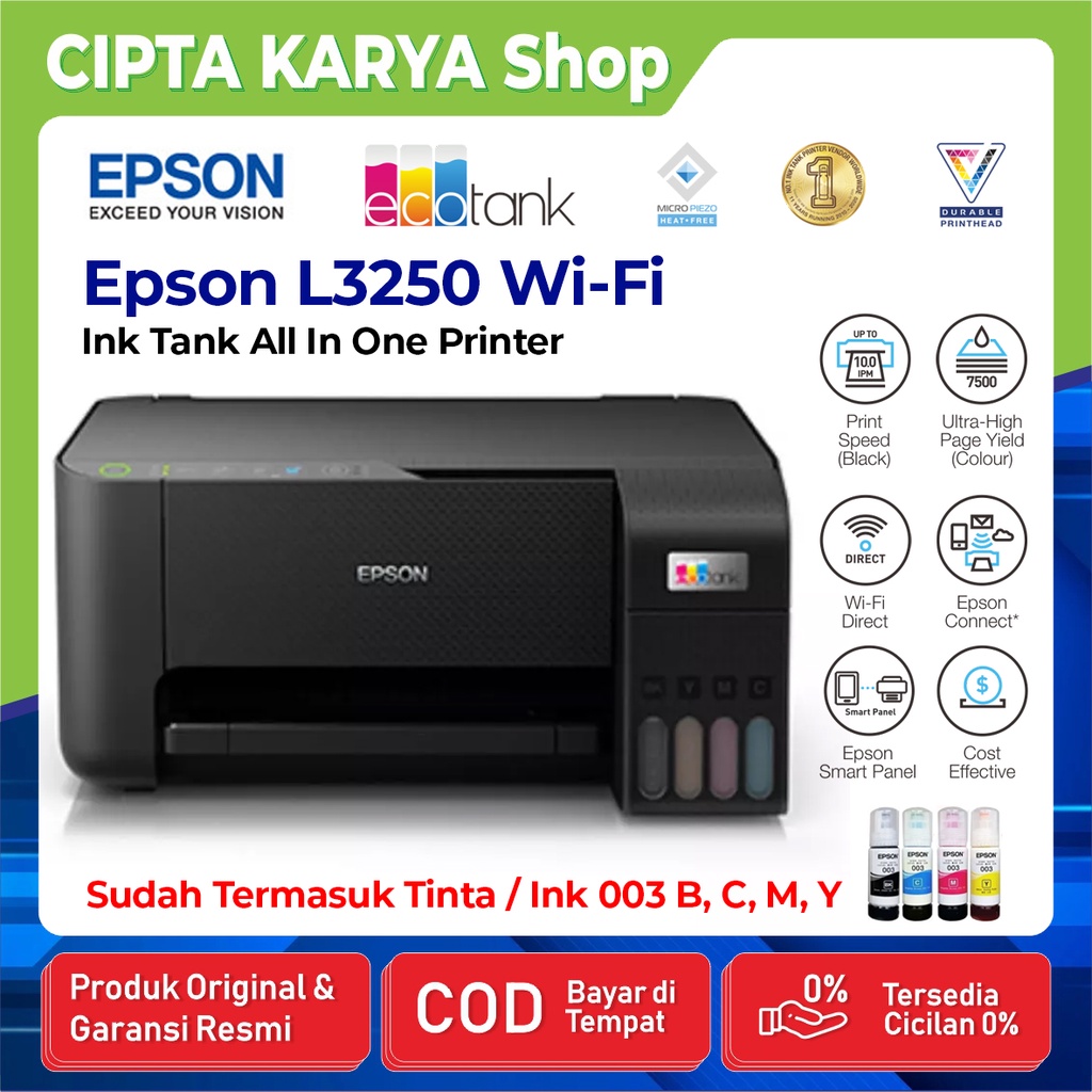 Epson Singapore Epson EcoTank A4 Wi-Fi All-in-One Ink Tank Printer L3250