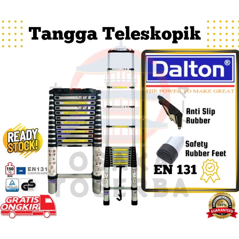 Dalton Single Telescopic Ladder 7M 2