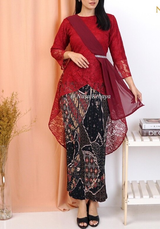  Nusa Kebaya Setelan Kebaya Tunik Brukat Soraya