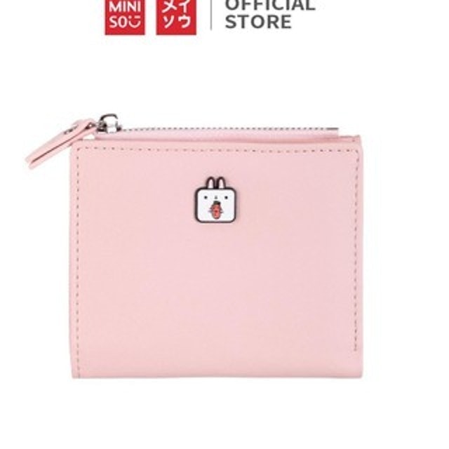 MINISO Dompet Wanita Pendek Zipper Wallet Simple Motif Kecil Lucu 6941501589264
