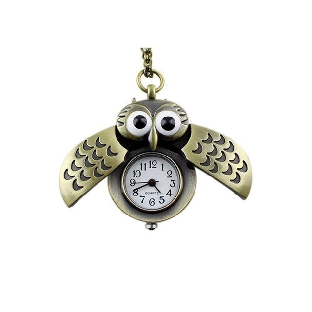 Jam Saku Liontin Burung Hantu