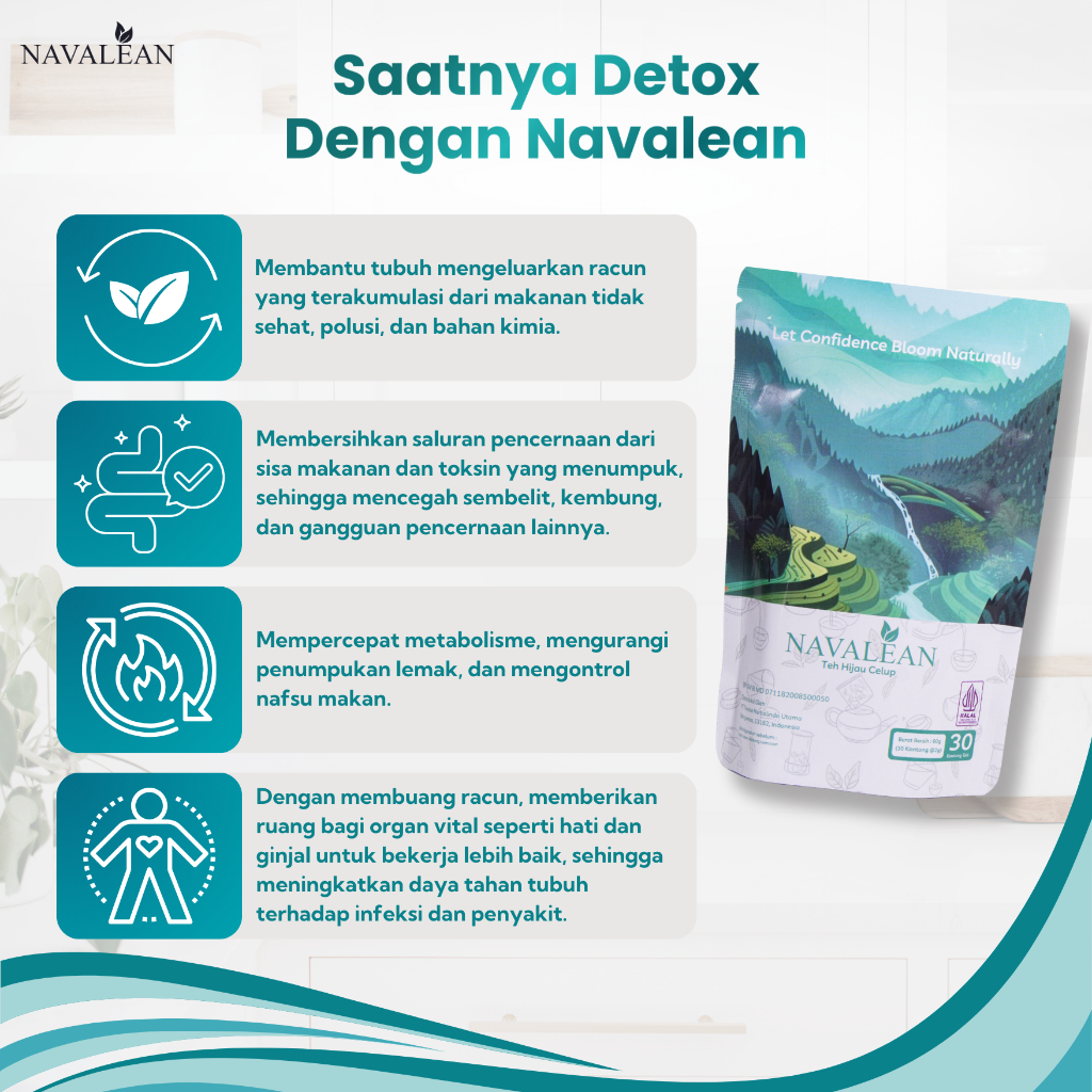 Tanata Herbalindo Utama Navalean Teh Hijau Celup