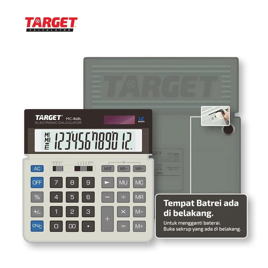  Target Electronic Calculator MC-868L