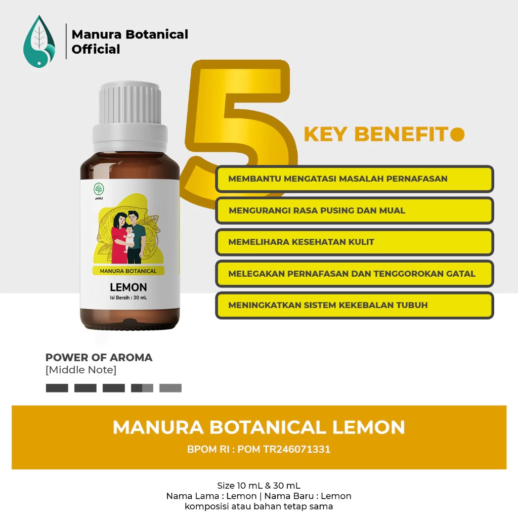 Manura Botanical Indonesia Manura Botanical Lemon Essential Oil