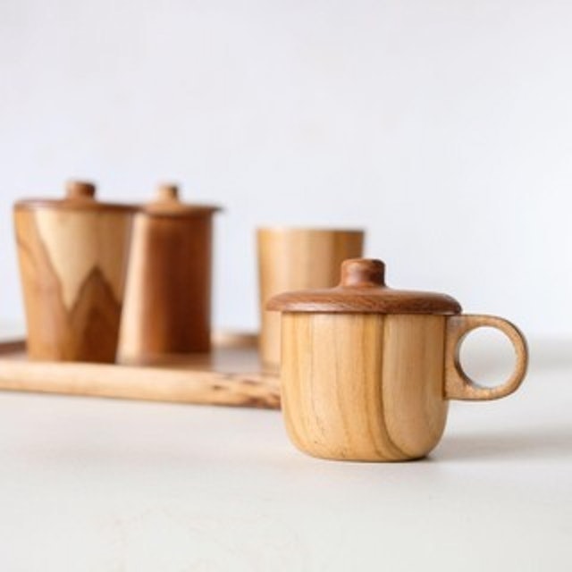 Dekayu Tutup Gelas Kayu Jati