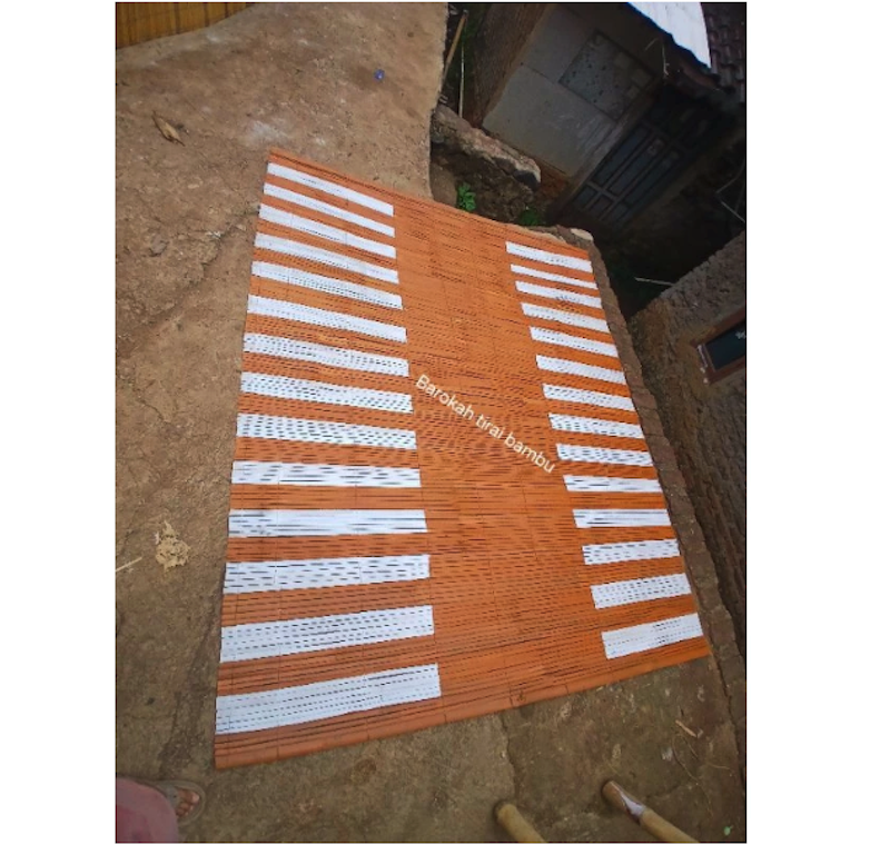 Tirai Bambu Outdoor Motif Kombinasi Salur 2