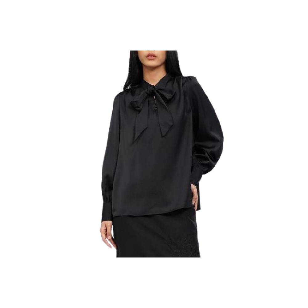 Executive Long Sleeve Blouse with Tied Neck