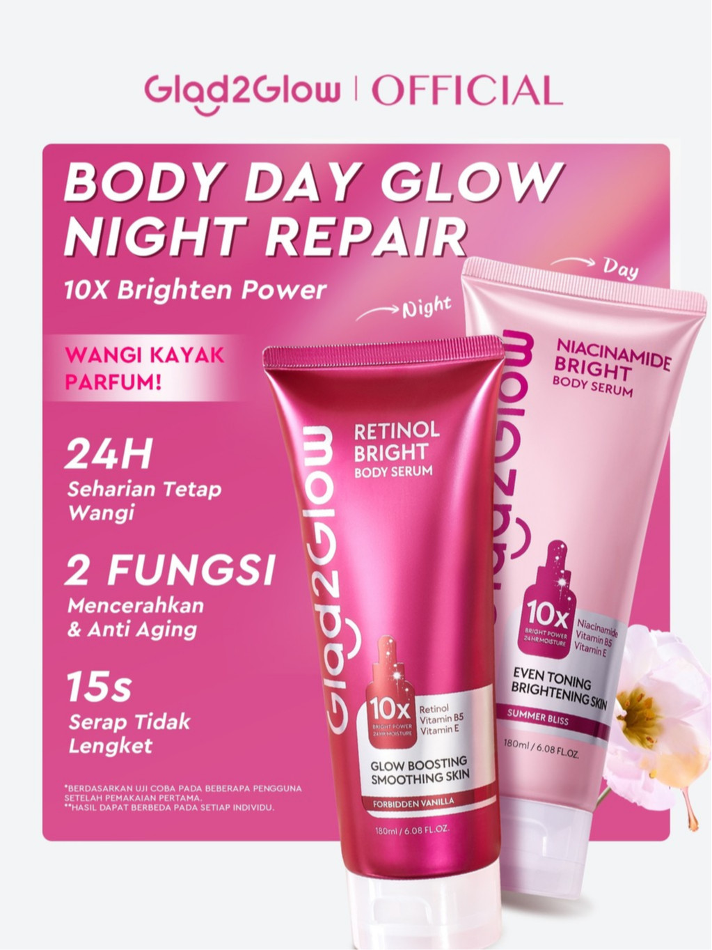 Suntone Wisdom Indonesia Glad2Glow Retinol Bright Body Serum