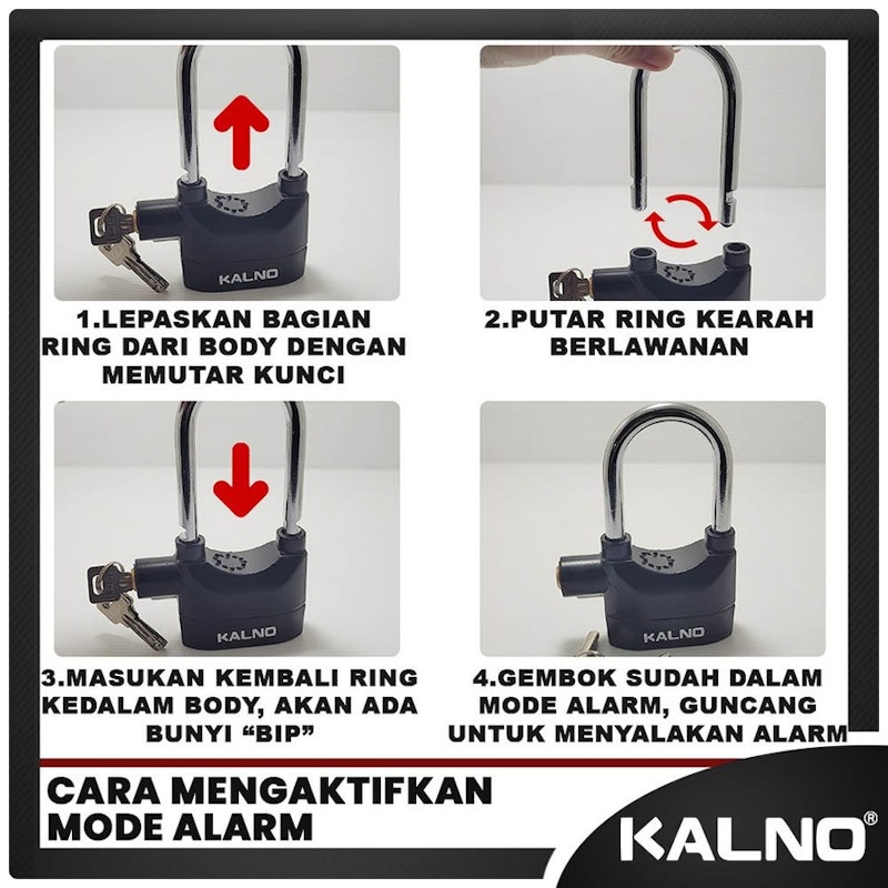Kalno Gembok Alarm 2in1 5