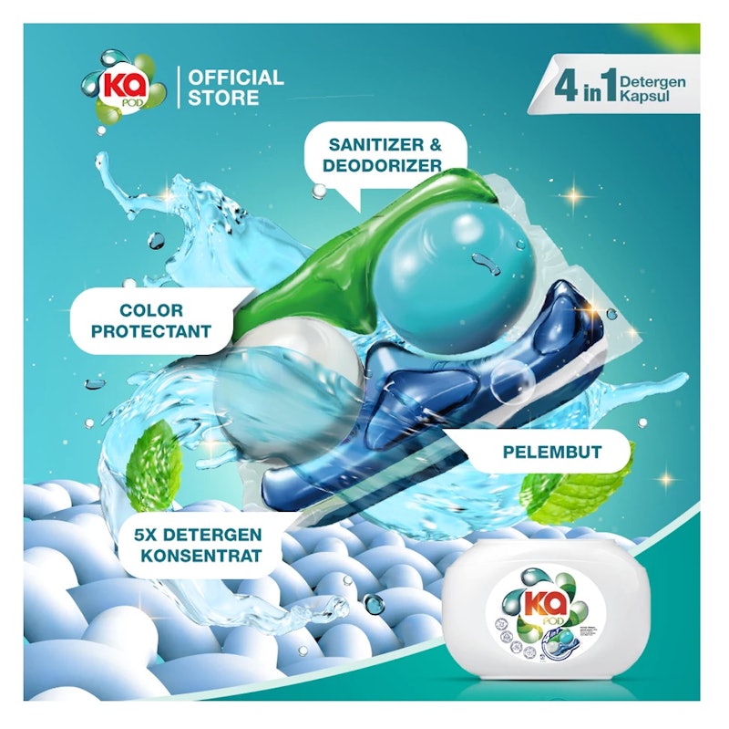 Ka Pod 4 in 1 Deterjen Kapsul Advanced Cleaning Power