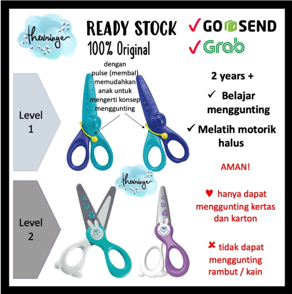 Maped  Maped KidiCut Premium Plastic Safety Scissors 12 cm