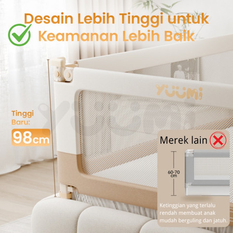 Yuumi Pagar Kasur Pengaman Bayi Versi Upgrade 300D