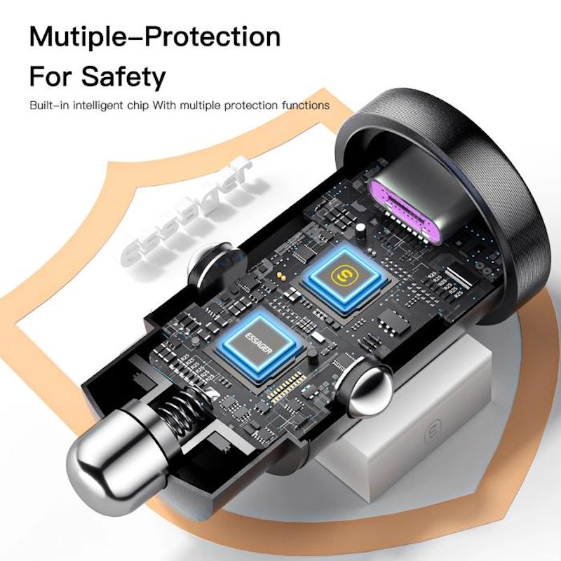 Essager Mini Car Charger 45W 3