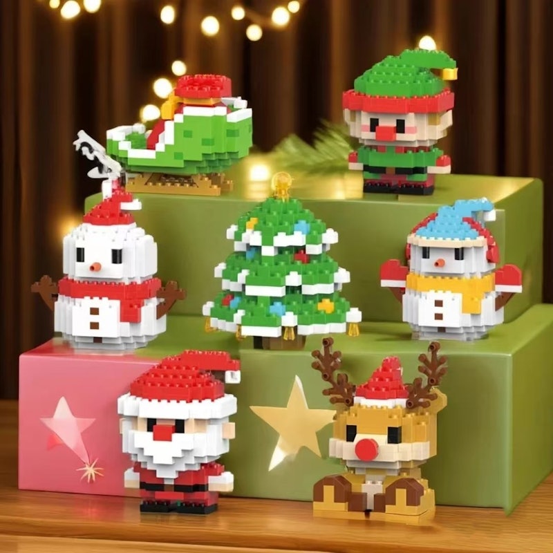 LOZTOYS 6 pcs Set Mini Bricks Christmas Toys 5