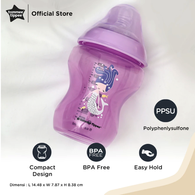 Tommee Tippee Closer to Nature PP Bottle Purple 3
