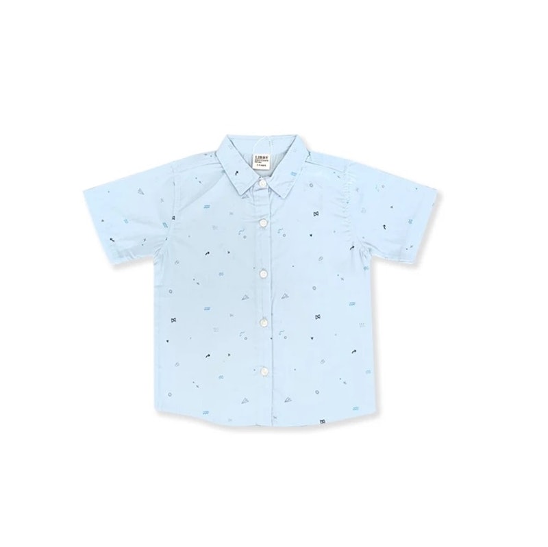 LIBBY Kemeja Anak Laki-Laki Motif Wooven Theo Shirt 1