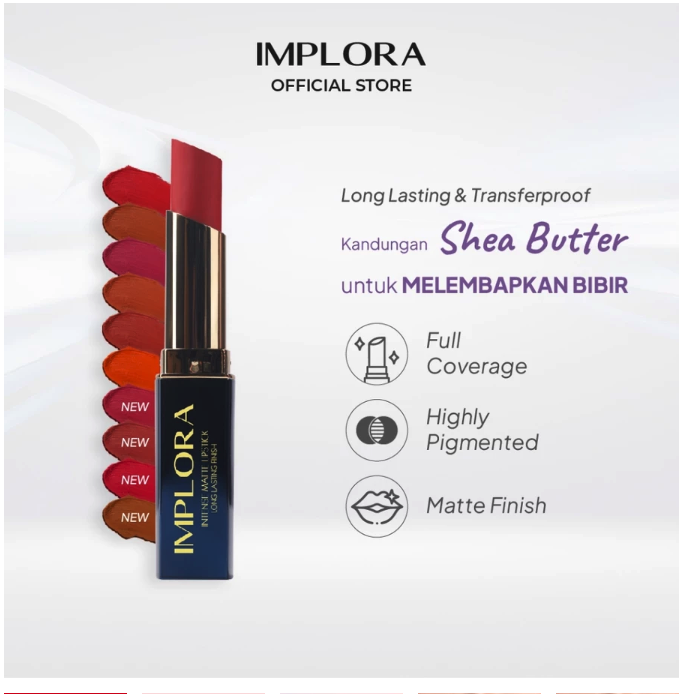 Implora Sukses Abadi Implora Lipstick Intense Matte Cherry Crush