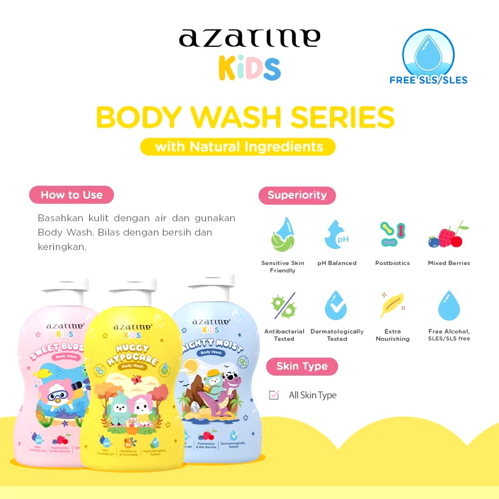 Wahana Kosmetika Indonesia Azarine® Kids Sweet Blossom Body Wash