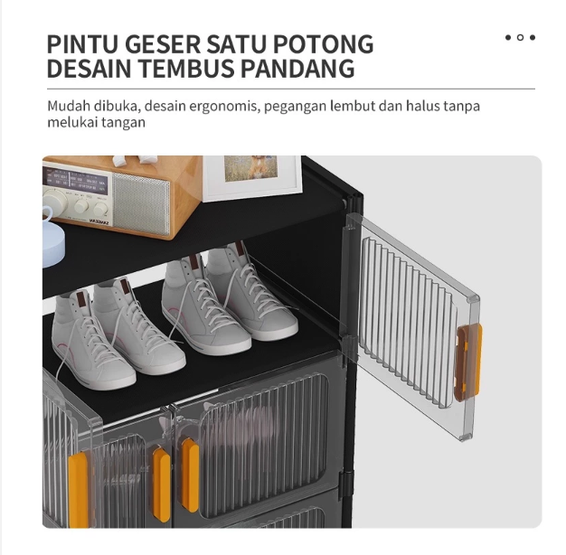  YONEZAWA Rak Sepatu Susun Tertutup 5 Level