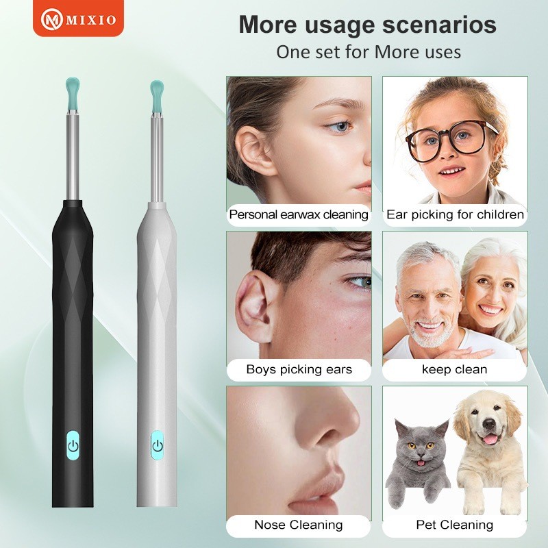  MIXIO Pembersih Telinga Kamera LED Smart Visual Endoscope M3
