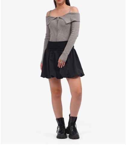 Delamibrands Kharisma Busana COLORBOX Balloon Mini Skirt Black