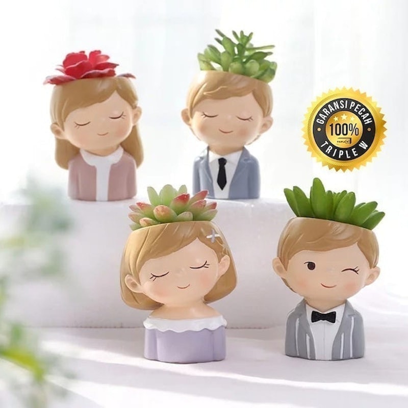 Pot Mini Succulent Boy Girl 2