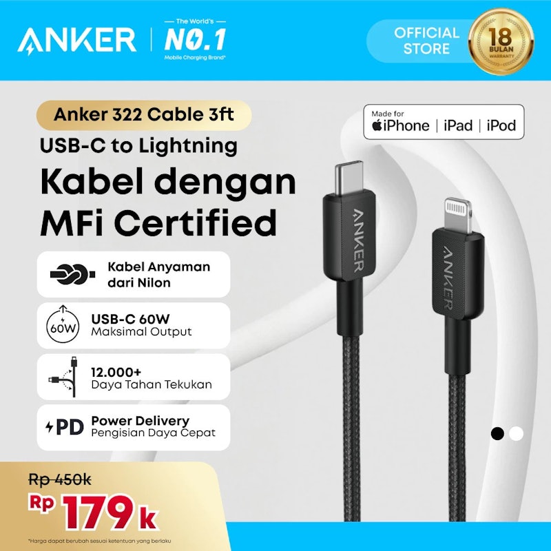 Anker 322 Cable 3ft USB-A to USB-C 2