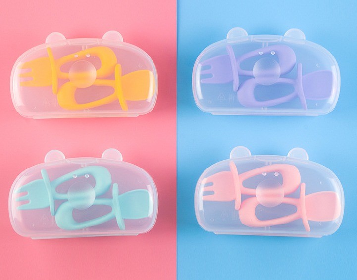  Keola Set Silicone Baby Spoon & Fork 