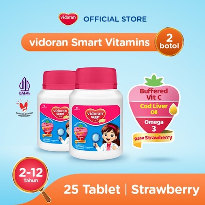 vidoran Smart Vitamins Tablet Rasa Strawberry 2