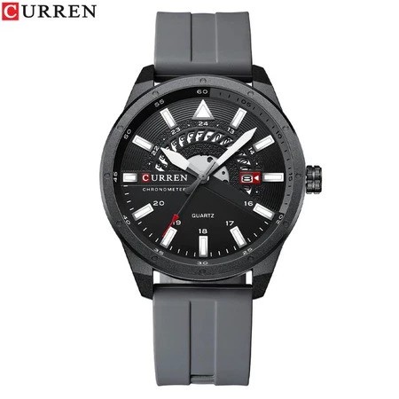 Curren Original Brand Rubber Straps Wrist Watch for Men   8421